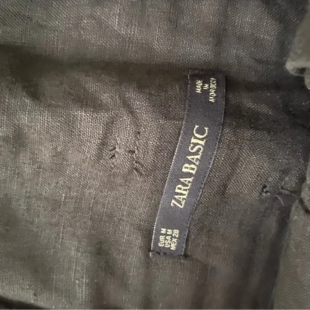 Zara Black High-Waist Paperbag Wide-Leg Pants - Picture 4 of 7